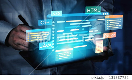 Programmer Coding with Digital Interface and Language Overlays Muxer Programmer Coding with Digital Interface and Language Overlays Muxer 131887722