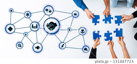 Mergers and acquisitions corporate business deal strategy icons Entice 131887723