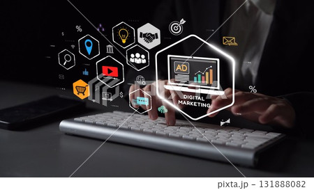 Online Ads Strategy and Digital Content Marketing for Business Growth Muxer 131888082