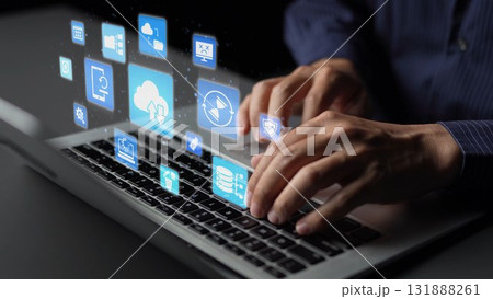 Data backup cloud system network connection concept Funnel Data backup cloud system network connection concept Funnel 131888261