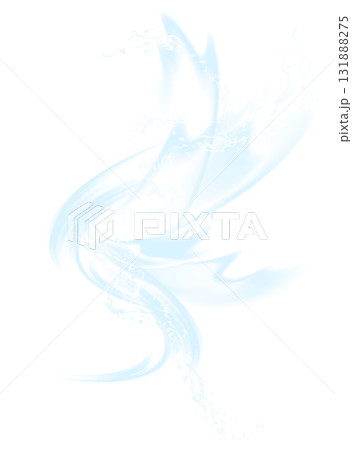 水流と水しぶきのイラスト 131888275