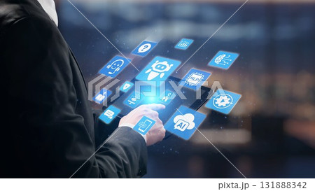 AI Artificial Intelligence Virtual Assistant for Smart Business Spire 131888342