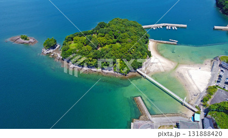 湯の児島のドローン空撮 131888420