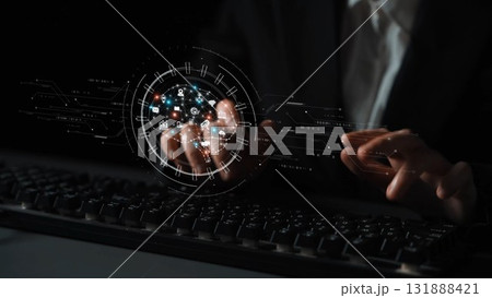 Artificial Intelligence Core with Digital Data Circuit Marrow 131888421