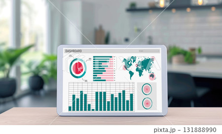 Business data dashboard provide brisk business intelligence analytic 131888990
