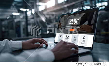blogging concept, web blog Social Media Information network brisk 131889037