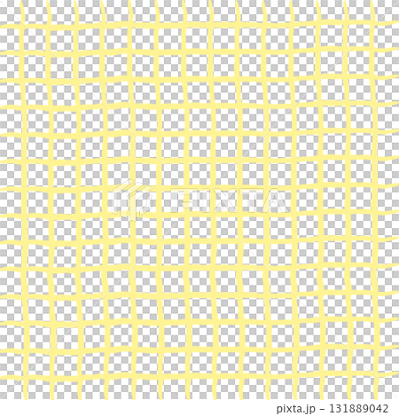 手描きの黄色いチェック模様 131889042