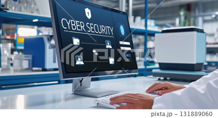 Cyber security system on computer screen protect private information brisk 131889060