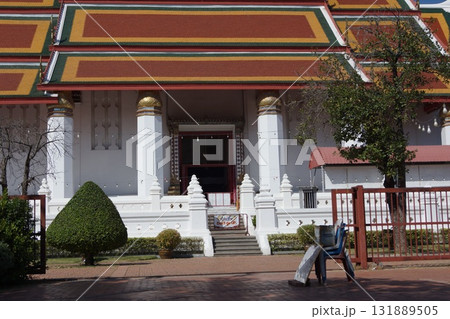 タイ アユタヤ アユタヤ歴史公園のウィハーン・プラモンコンボーピット タイ アユタヤ アユタヤ歴史公園のウィハーン・プラモンコンボーピット 131889505