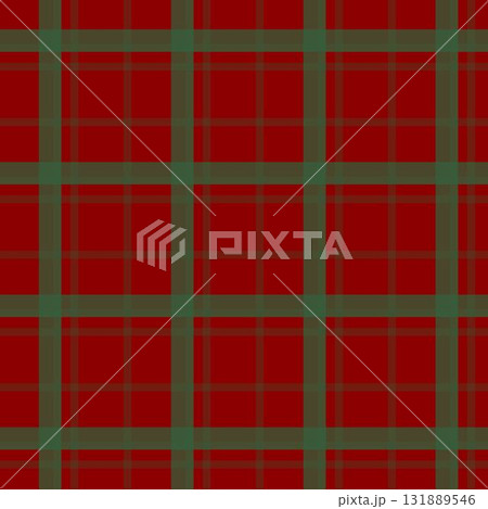 クリスマス配色　チェック柄 131889546
