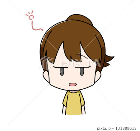 ボーっとしている女子のイラスト ボーっとしている女子のイラスト 131889615