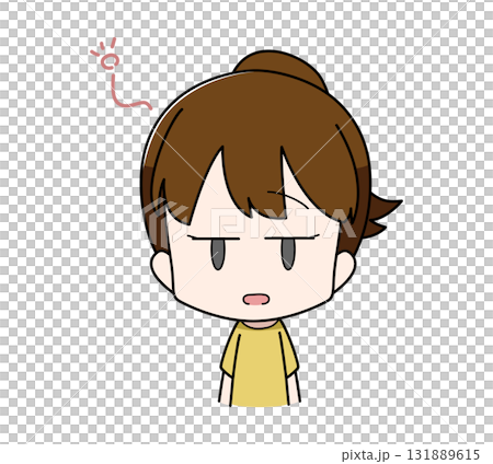 Illustration of a girl daydreaming Illustration of a girl daydreaming 131889615