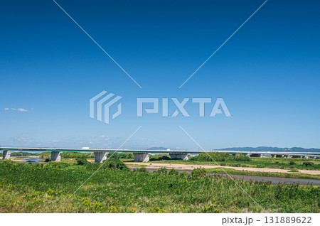 木津川風景　新名神高速道路　京都府京田辺市　城陽市 131889622