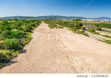 木津川風景 新木津川大橋からの景観 京都府八幡市 木津川風景 新木津川大橋からの景観 京都府八幡市 131889628