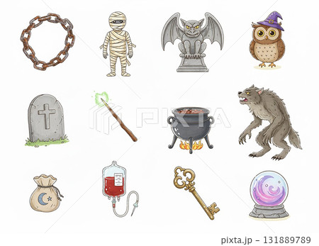 ハロウィンのイラスト 131889789