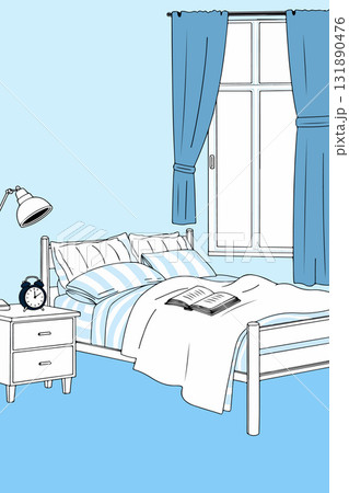 Cozy Bedroom Illustration 131890476