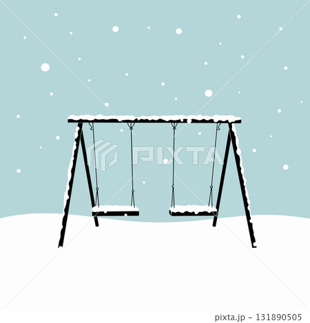 Snowy Swing Set 131890505