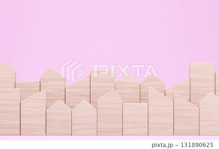 3D画像_積み木の家 131890625