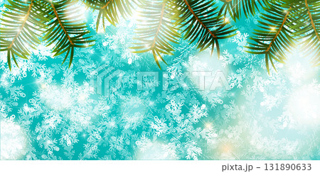 雪　クリスマス　冬　光　背景 131890633