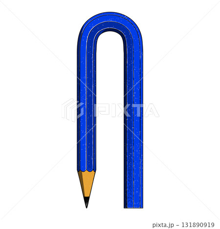 Pencil School, Office and Art Supplies Vector Illustration on White Background. 131890919