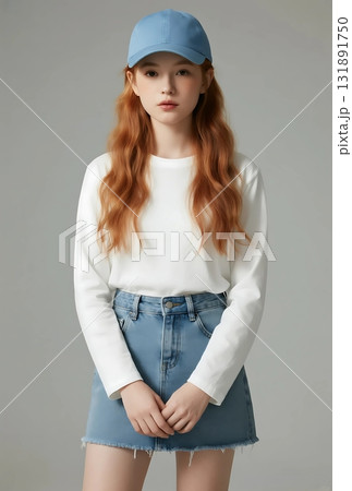 長袖Tシャツモデル 131891750