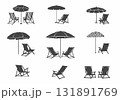 Beach umbrella svg, Beach chair with umbrella svg, Beach chair silhouette, Beach chair svg, Beach chair with umbrella vector. 131891769