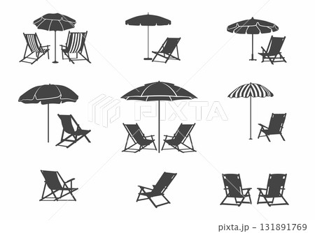 Beach umbrella svg, Beach chair with umbrella svg, Beach chair silhouette, Beach chair svg, Beach chair with umbrella vector. 131891769