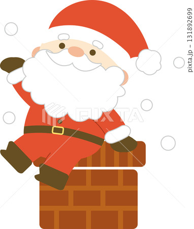 煙突に座ったサンタクロース 煙突に座ったサンタクロース 131892699