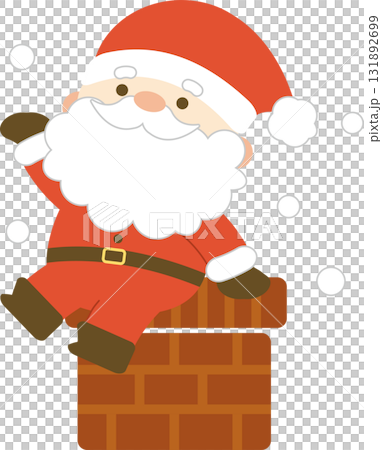 煙突に座ったサンタクロース 煙突に座ったサンタクロース 131892699