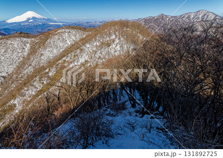 早春の丹沢・鍋割山と檜洞丸・富士山 早春の丹沢・鍋割山と檜洞丸・富士山 131892725
