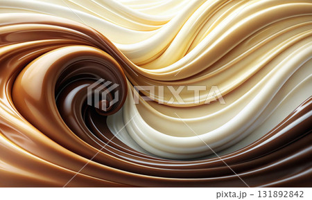 Classic dessert with natural vanilla cream and cream Classic dessert with natural vanilla cream and cream 131892842