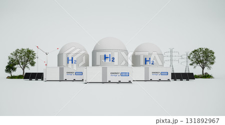 Alternative energy concept with group of energy storage systems or battery container units with various sources of energy 131892967