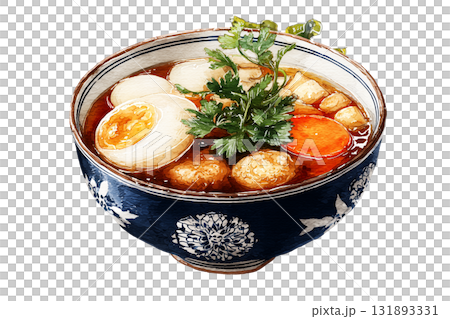 おでんのイラスト（水彩風） 131893331