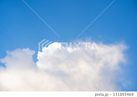 nature and landscape concept with cloudy sky wit rainbow and moon in raining season 131893469