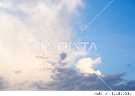 nature and landscape concept with cloudy sky wit rainbow and moon in raining season nature and landscape concept with cloudy sky wit rainbow and moon in raining season 131893536