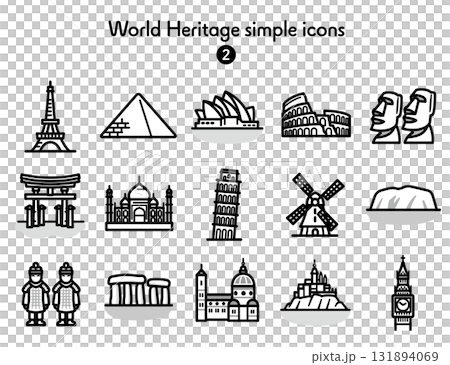 Simple Icon Collection World Heritage Sites Simple Icon Collection World Heritage Sites 131894069