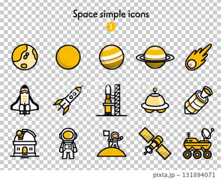 シンプルアイコン集 宇宙 131894071