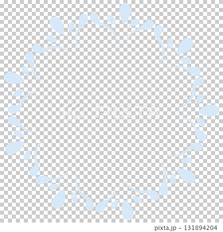 淺藍色花形幾何框架 淺藍色花形幾何框架 131894204