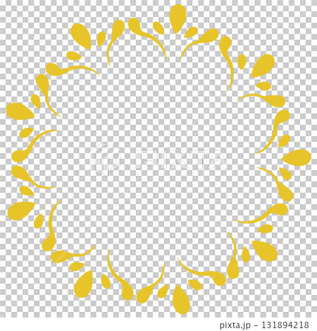 黃色花形幾何框架 黃色花形幾何框架 131894218