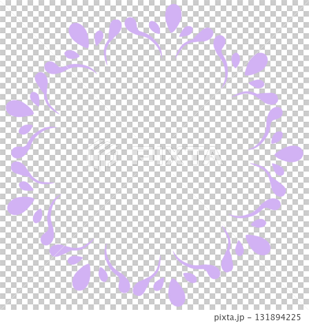 紫色花形幾何框架 紫色花形幾何框架 131894225