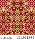 Orient Damask Seamless Vector Red and Golden Wallpaper 131894265