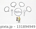 食事マナーとビジネスマンのイメージ 131894949