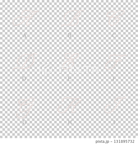 珍珠字母 A-I 無陰影 131895732
