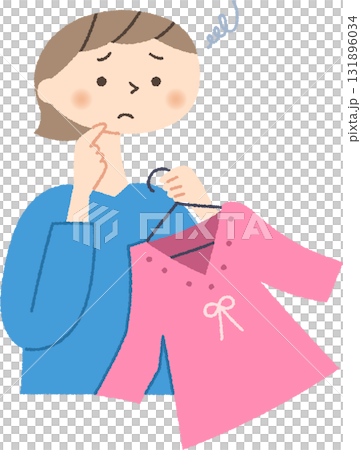 服装に悩む女性 131896034