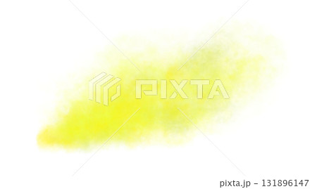 Thick yellow exhaust smoke cloud trail isolated from aircraft or vehicle with combustion engine Thick yellow exhaust smoke cloud trail isolated from aircraft or vehicle with combustion engine 131896147