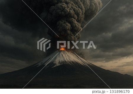 火山の噴火 131896170