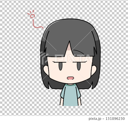Illustration of a girl daydreaming 131896230