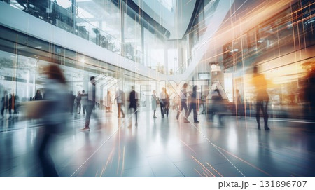 Dynamic Shopping Mall Ambiance. Generative ai 131896707