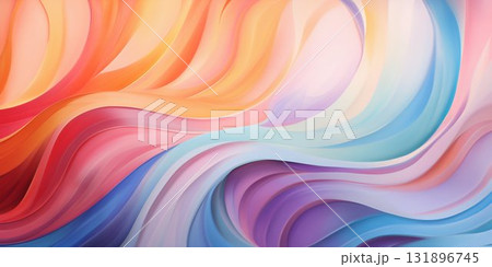 Abstract Fluid Art with Colorful Wavy Patterns. Generative ai Abstract Fluid Art with Colorful Wavy Patterns. Generative ai 131896745