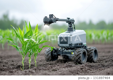 Advanced Agricultural Robot Assisting in Crop Cultivation and Precision Farming in Field 131897464